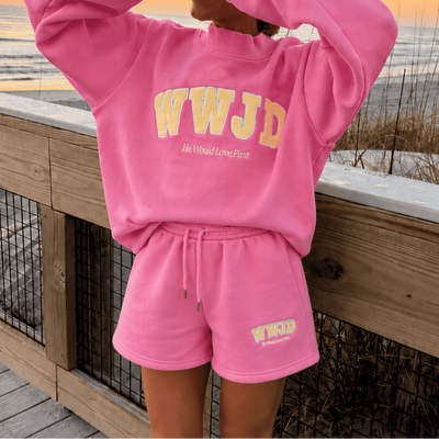 PREMIUM | WWJD SHORTS | PINK