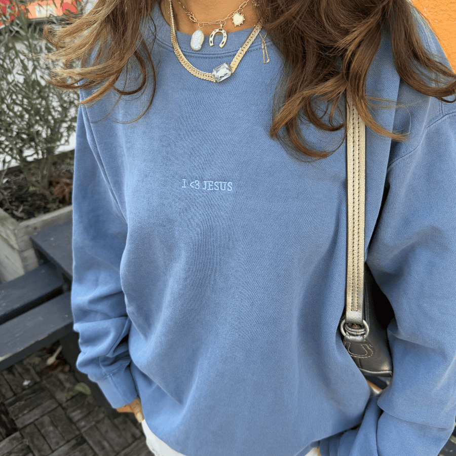 NEW | "I <3 JESUS" PREMIUM COMFORT COLOR CREWNECK