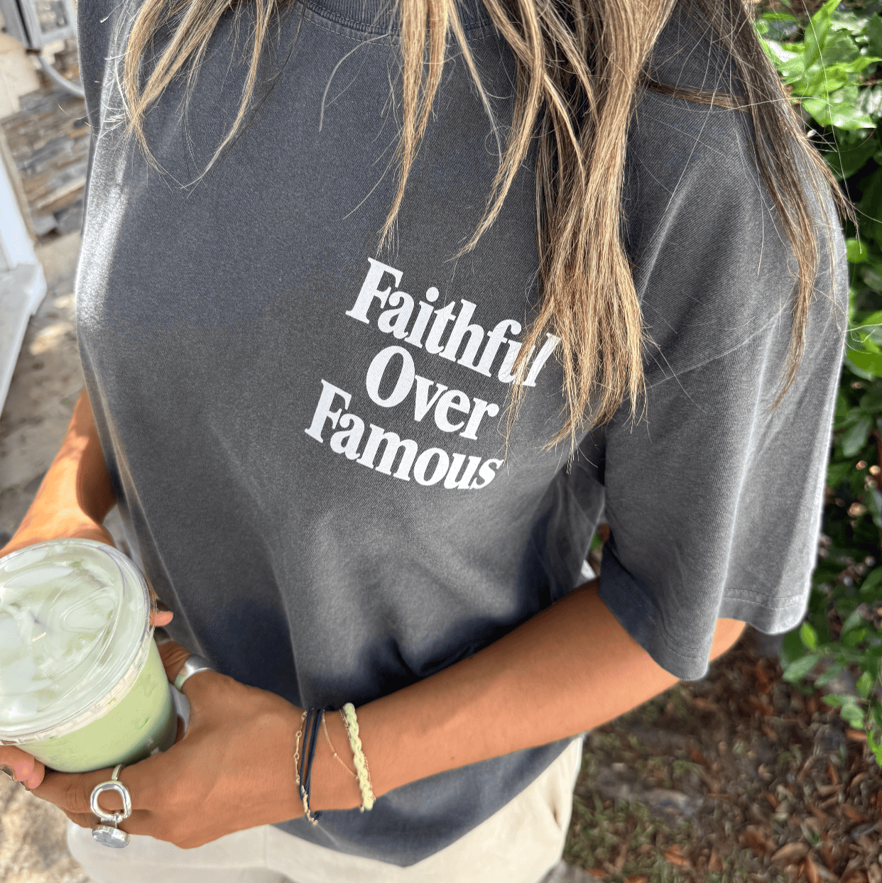 NEW! | "FAITHFUL OVER FAMOUS" PREMIUM COMFORT COLOR TEE