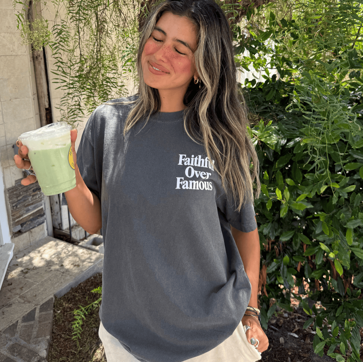 NEW! | "FAITHFUL OVER FAMOUS" PREMIUM COMFORT COLOR TEE