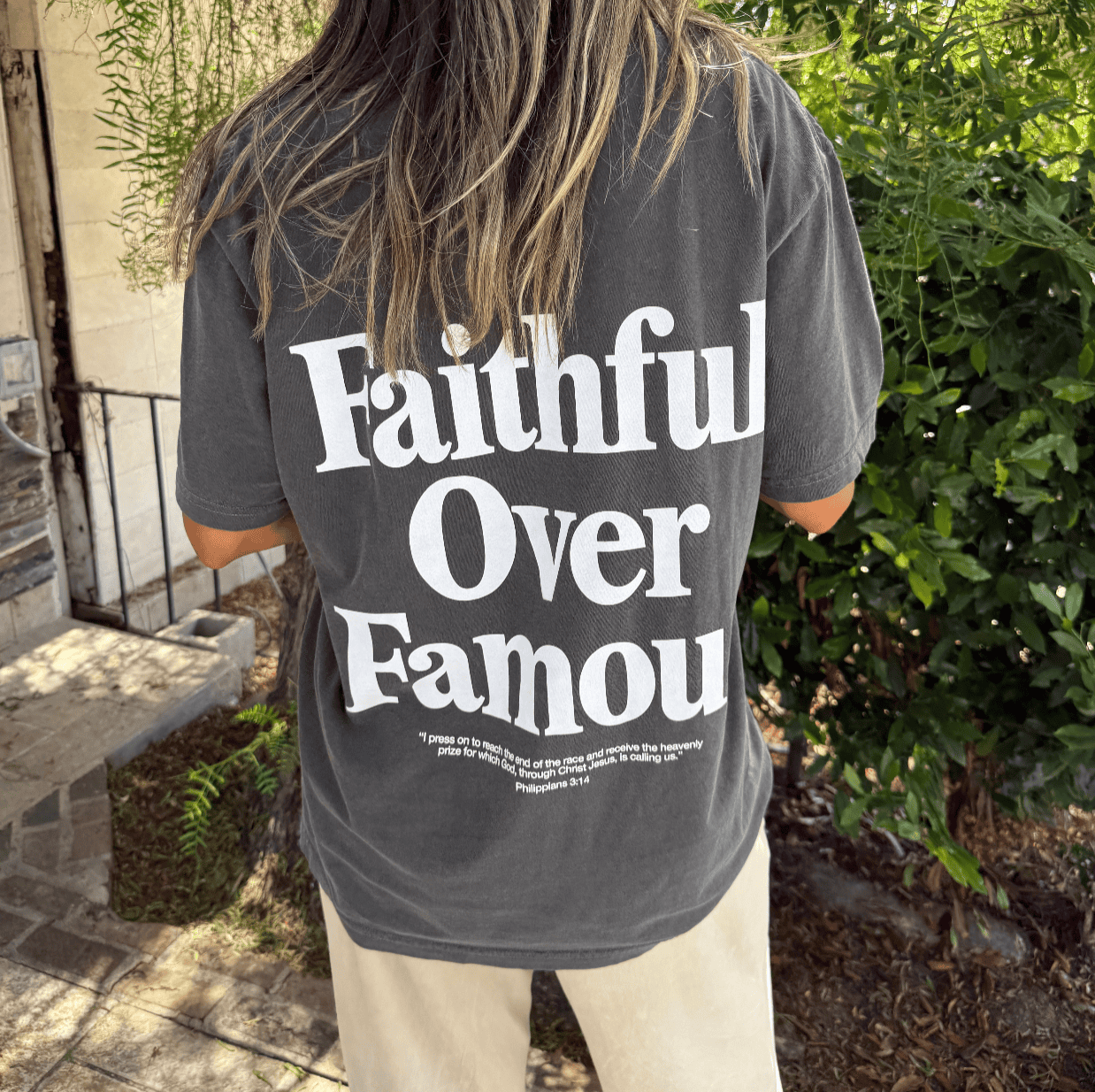 NEW! | "FAITHFUL OVER FAMOUS" PREMIUM COMFORT COLOR TEE