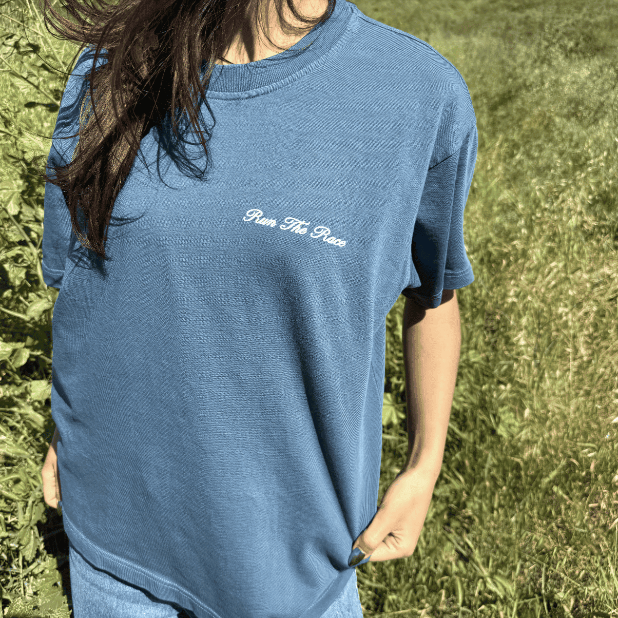 PREMIUM! | RUN THE RACE HEAVY WEIGHT TEE