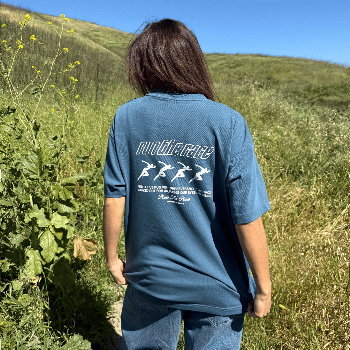 PREMIUM! | RUN THE RACE HEAVY WEIGHT TEE
