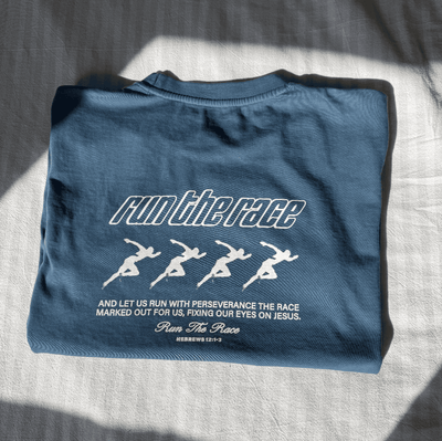 PREMIUM! | RUN THE RACE HEAVY WEIGHT TEE
