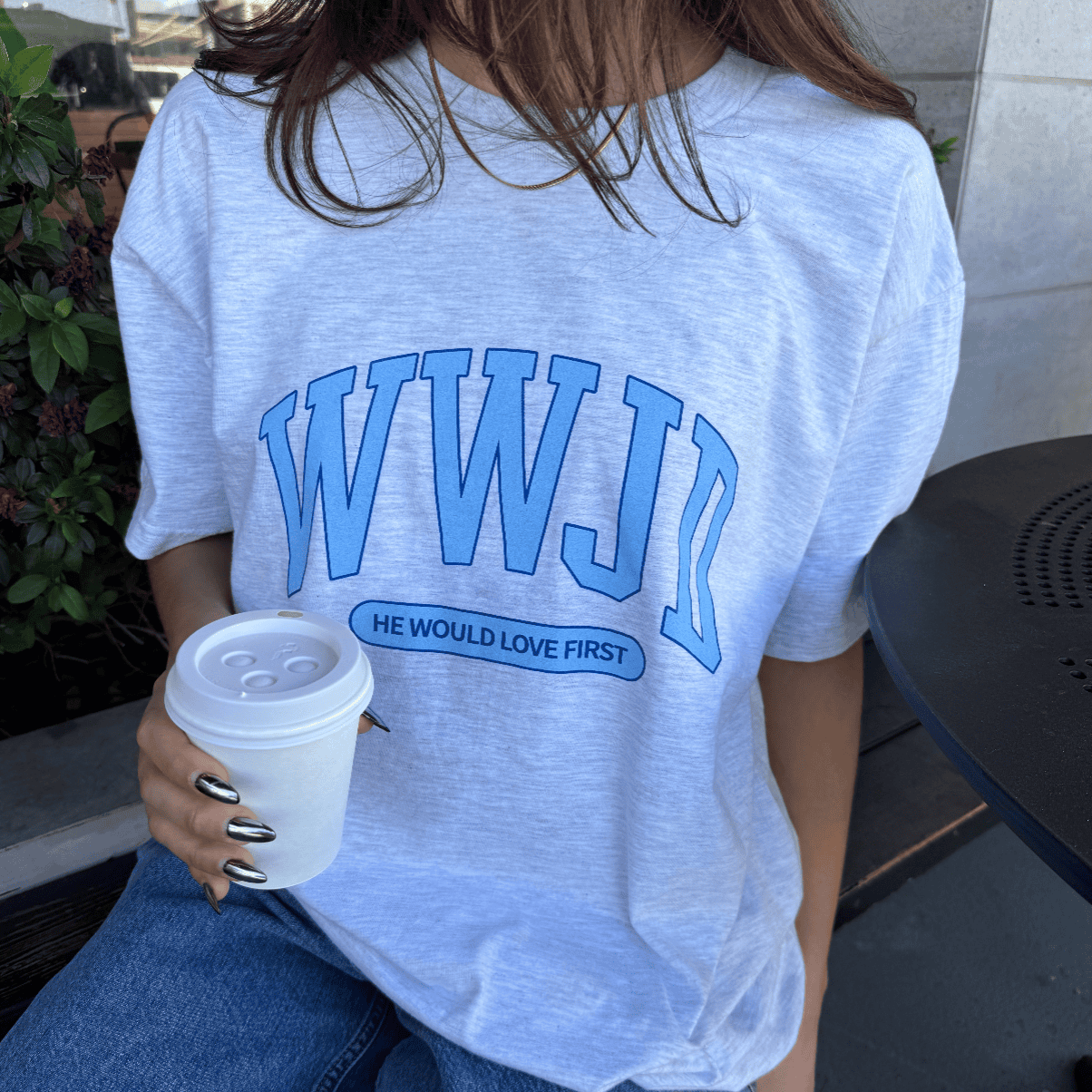 NEW! | "WWJD UNIVERSITY" TEE | ASH