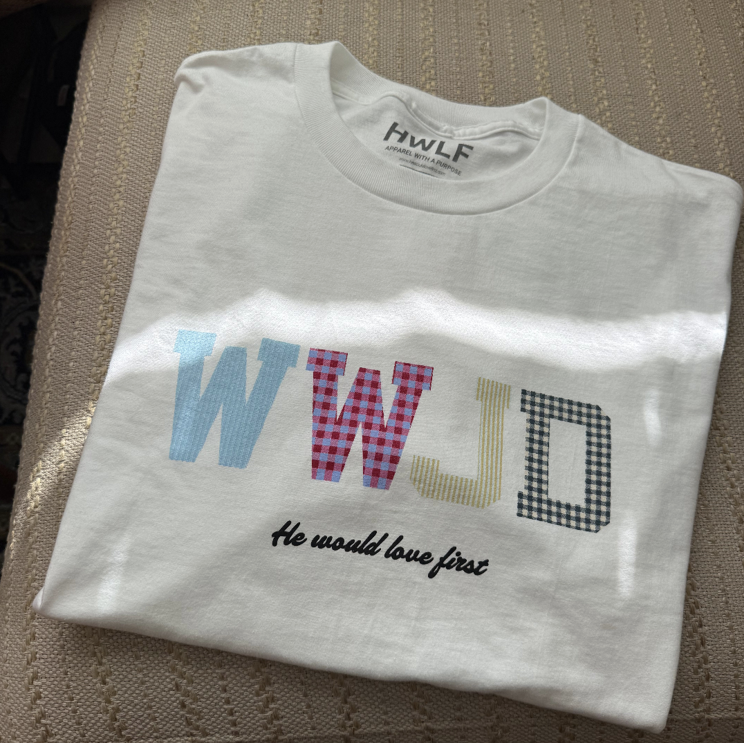 WWJD PATCHWORK TEE