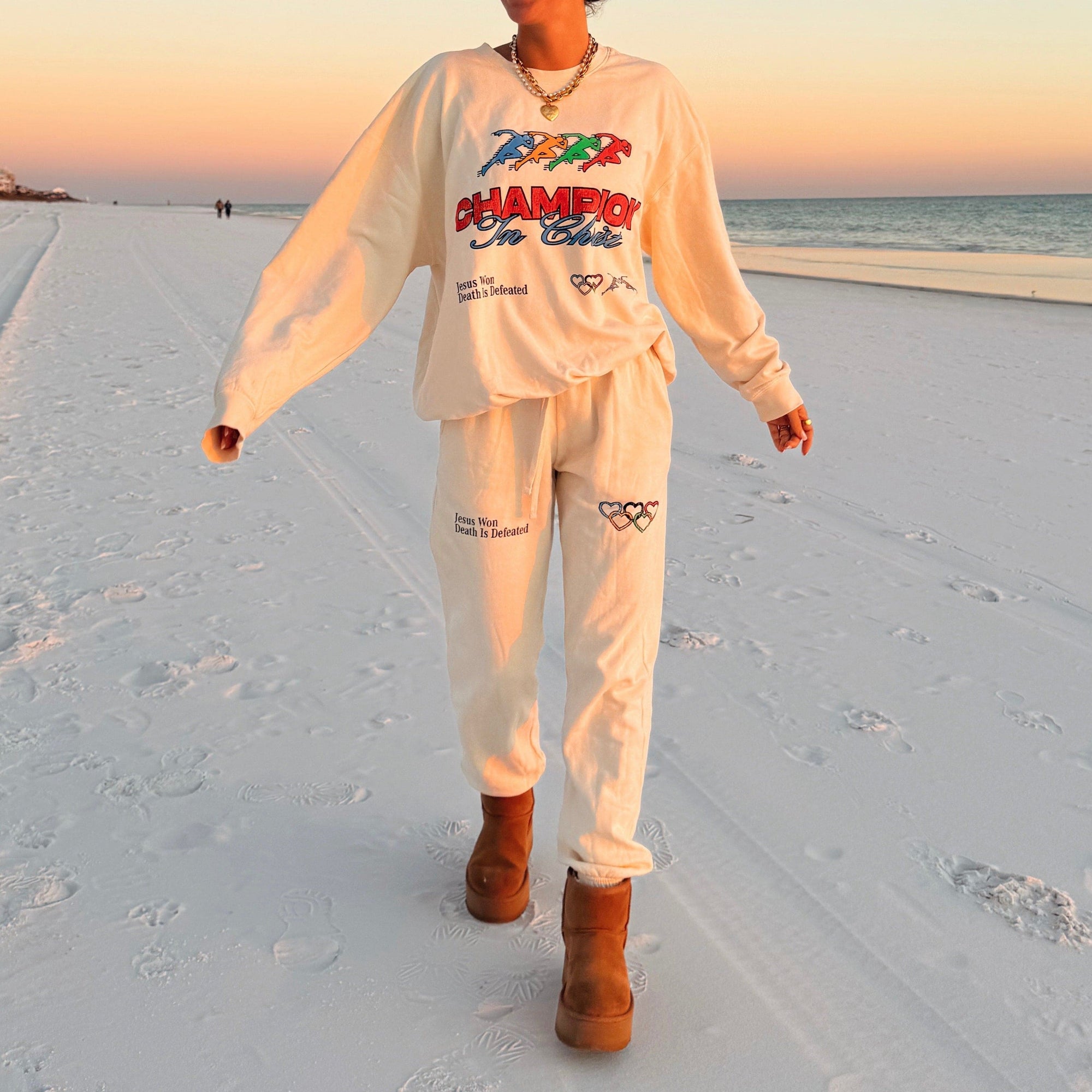 RESTOCK! | "CHAMPION" PREMIUM COMFORT COLOR PANT | IVORY