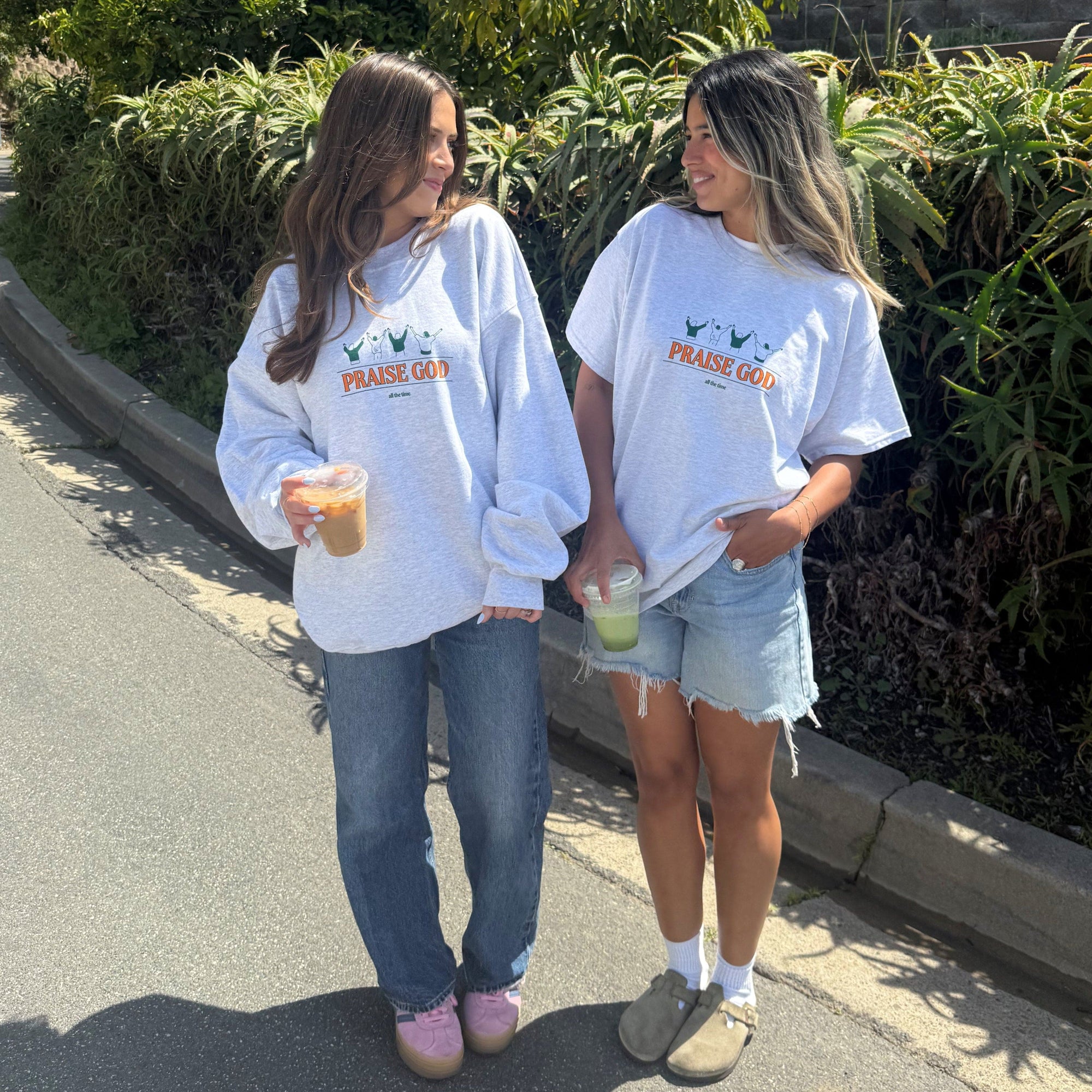 NEW! | "PRAISE GOD" CREWNECK | ASH