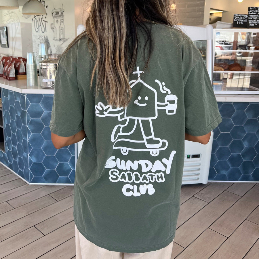 NEW! "SUNDAY SABBATH CLUB" PREMIUM COMFORT COLOR TEE