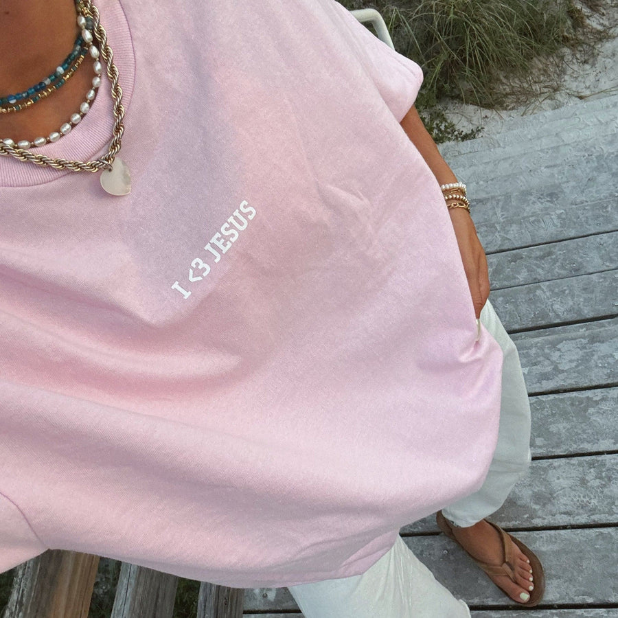 RESTOCK! | "I <3 JESUS" TEE | PINK