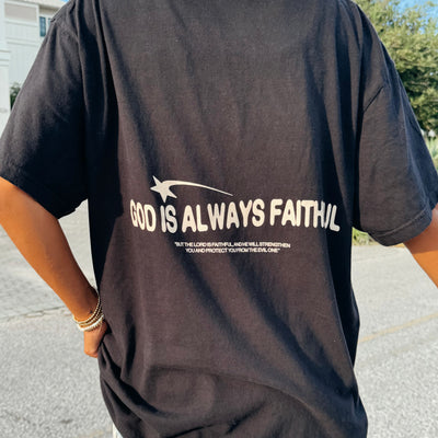 RESTOCK! | "FAITHFUL" | PREMIUM COMFORT COLOR TEE | BLACK