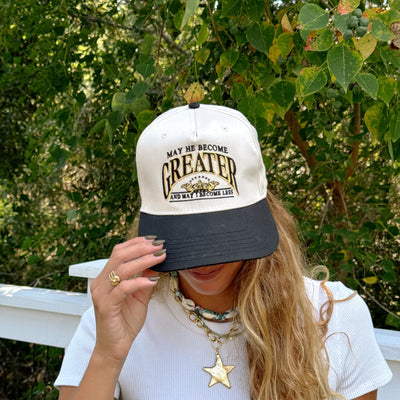 RESTOCK! "GREATER" UNIVERSITY PREMIUM HAT | BLACK/NATURAL