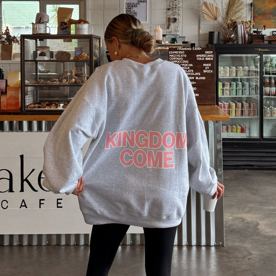 "KINGDOM COME" CREWNECK | ASH