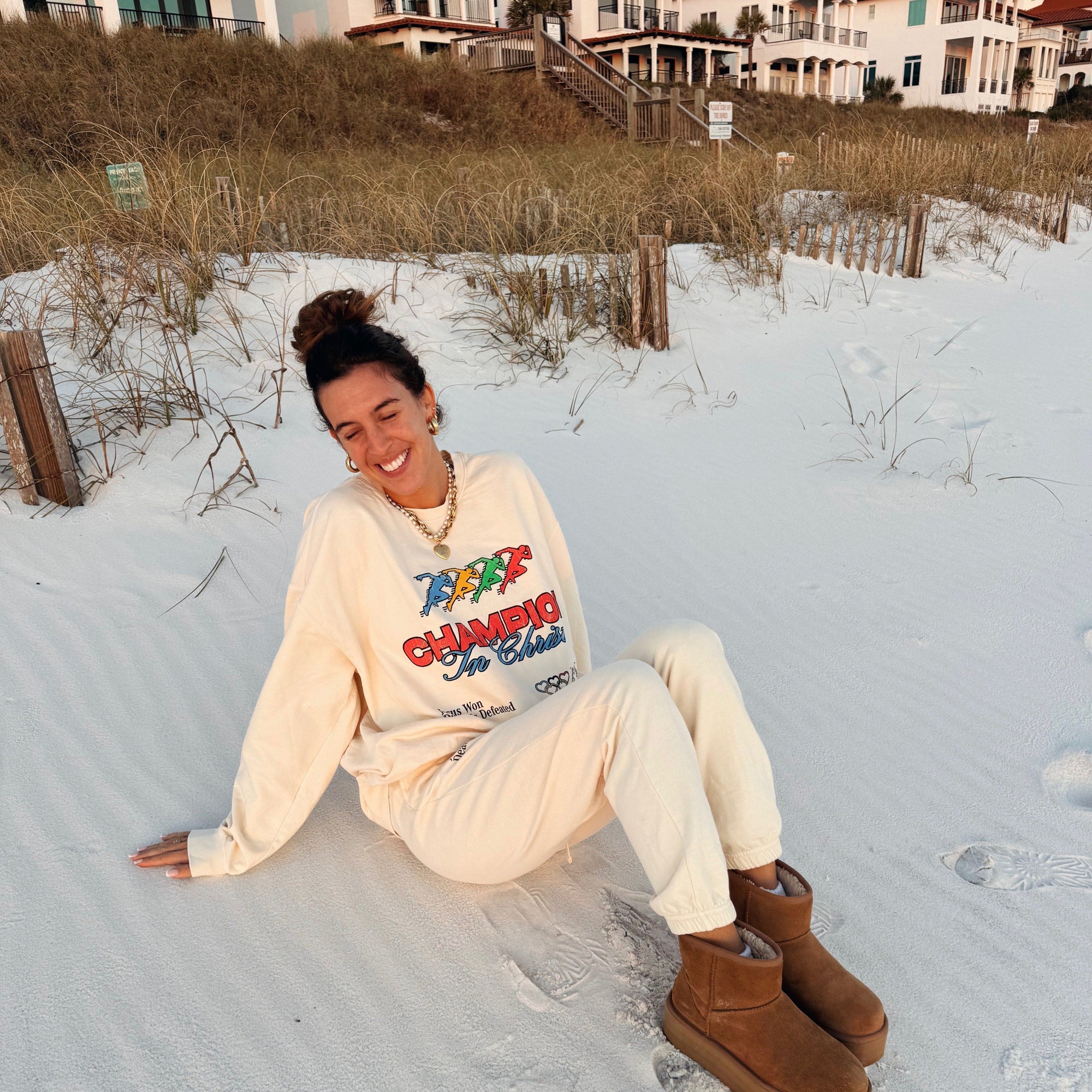 RESTOCK! | "CHAMPION" PREMIUM COMFORT COLOR CREWNECK | IVORY