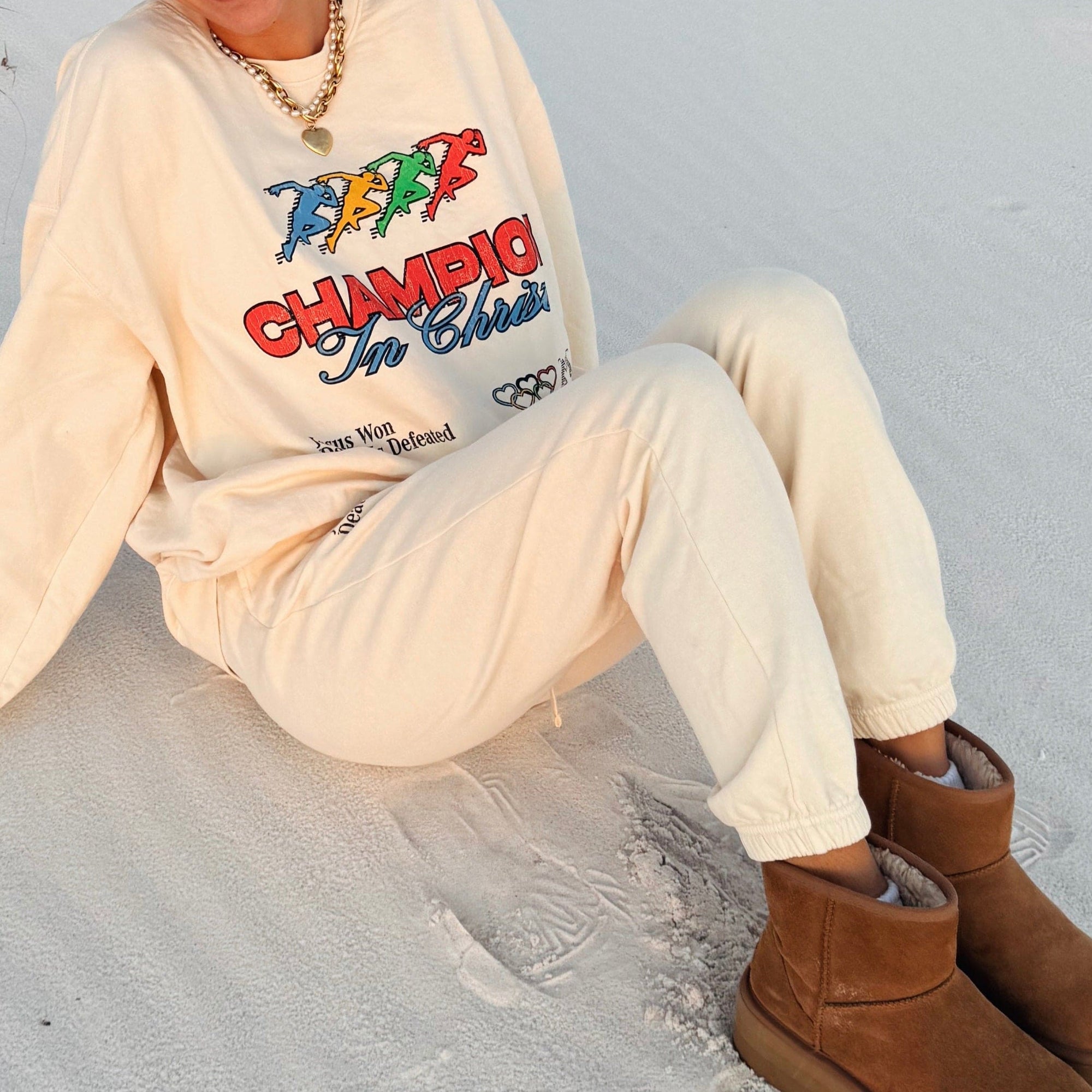 RESTOCK! | "CHAMPION" PREMIUM COMFORT COLOR PANT | IVORY