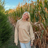 NEW | "I <3 JESUS" PREMIUM EMBROIDERED CREWNECK | LIGHT BROWN