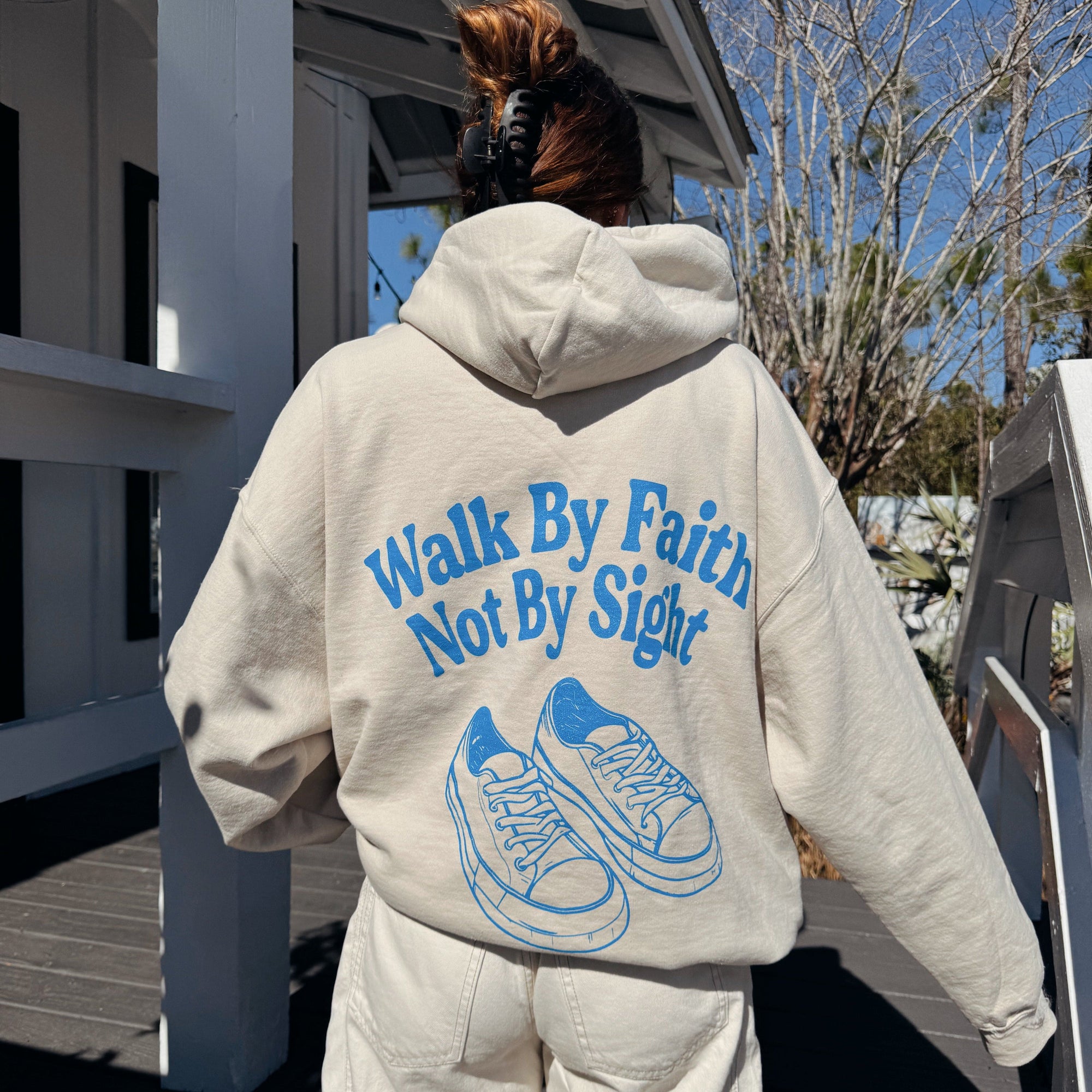 RESTOCK! | "WALK BY FAITH" HOODIE | SAND