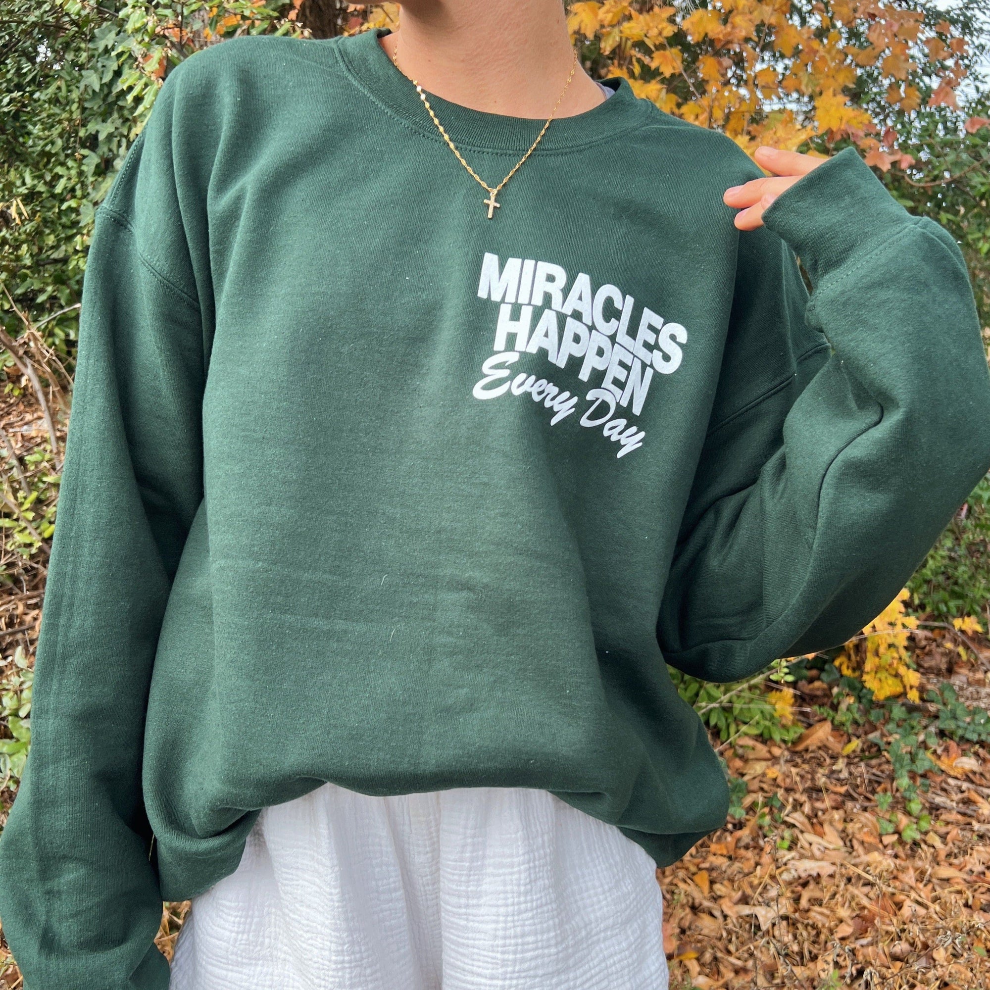 Forest discount green crewneck