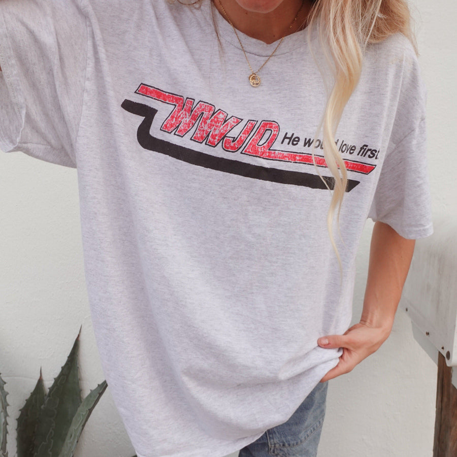 WWJD VINTAGE "SKATER" TEE | ASH