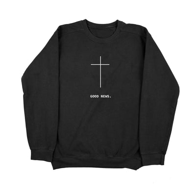 RESTOCKED! | "GOOD NEWS" CREWNECK | BLACK