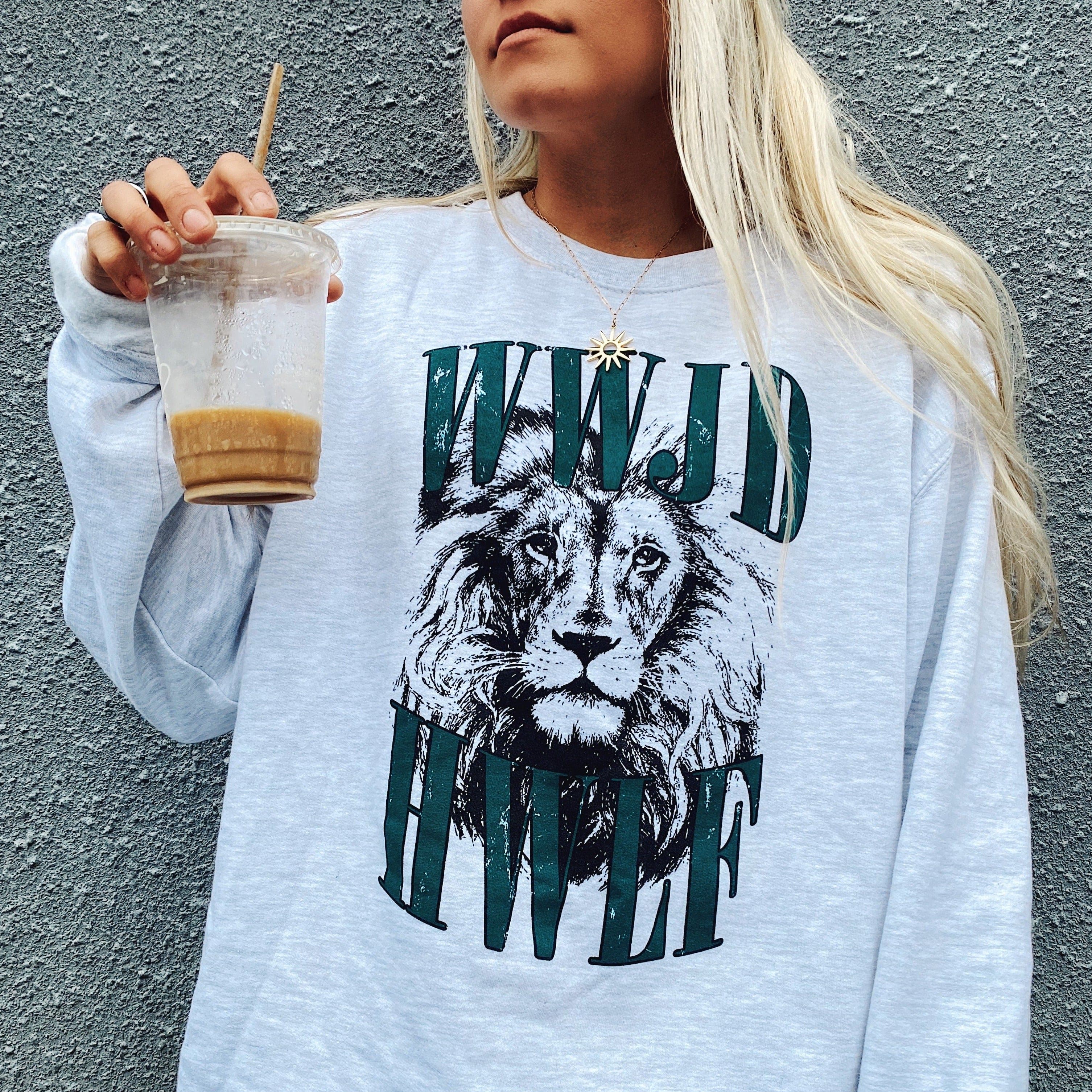 VINTAGE LION | ASH | CREWNECK