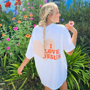 RESTOCK! PUFF PRINT | "I LOVE JESUS" | WHITE | TEE