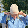 NEW! | "COMPELLED BY LOVE" PREMIUM EMBROIDERED BEANIE | TAN