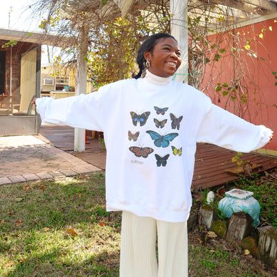 NEW! | "BUTTERFLY' CREWNECK | WHITE