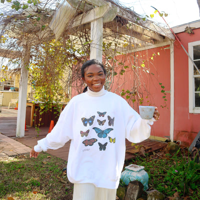 NEW! | "BUTTERFLY' CREWNECK | WHITE