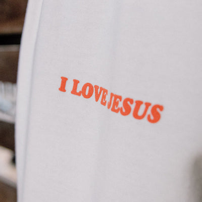 RESTOCK! PUFF PRINT | "I LOVE JESUS" | CREAM | HOODIE