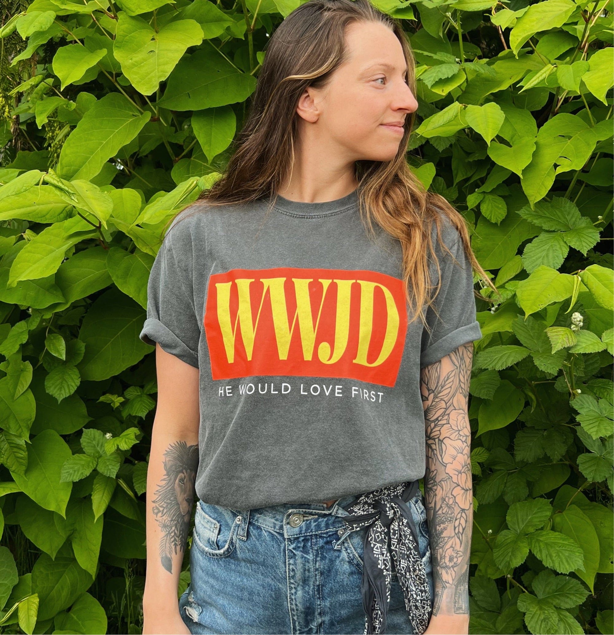 BEST SELLER!, VINTAGE WWJD, PREMIUM COMFORT COLORS TEE